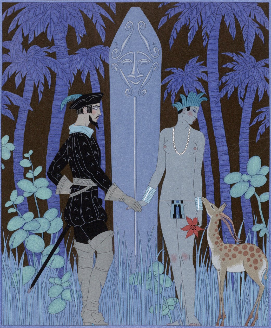 Pocahontas, księżniczka (Pocahontas, księżniczka) autorstwa Georges Barbier
