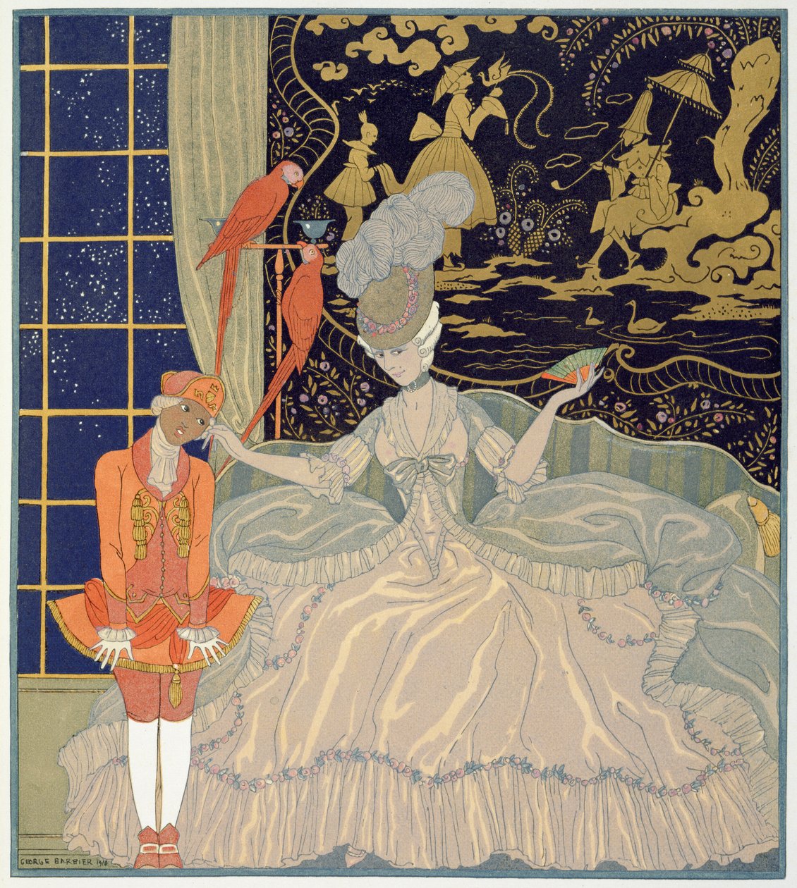 Punishing the Page (kolor lito) autorstwa Georges Barbier