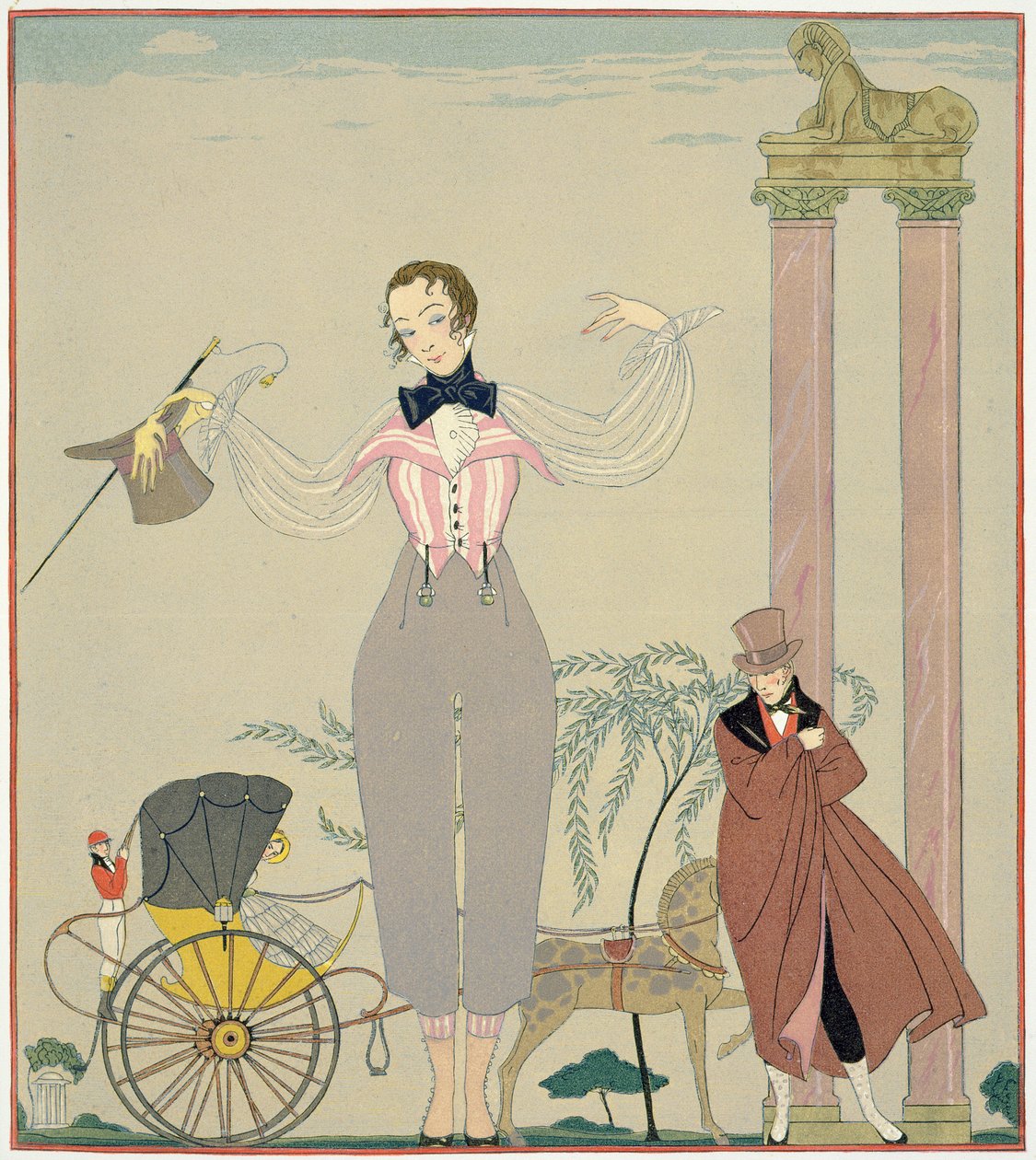Spotkanie (akwarela na papierze) autorstwa Georges Barbier