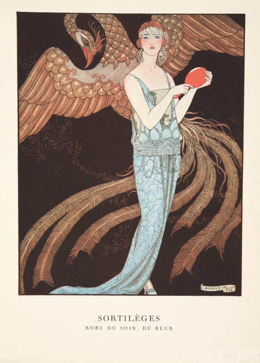 Sortilèges z kolekcji modnych talerzy autorstwa Georges Barbier