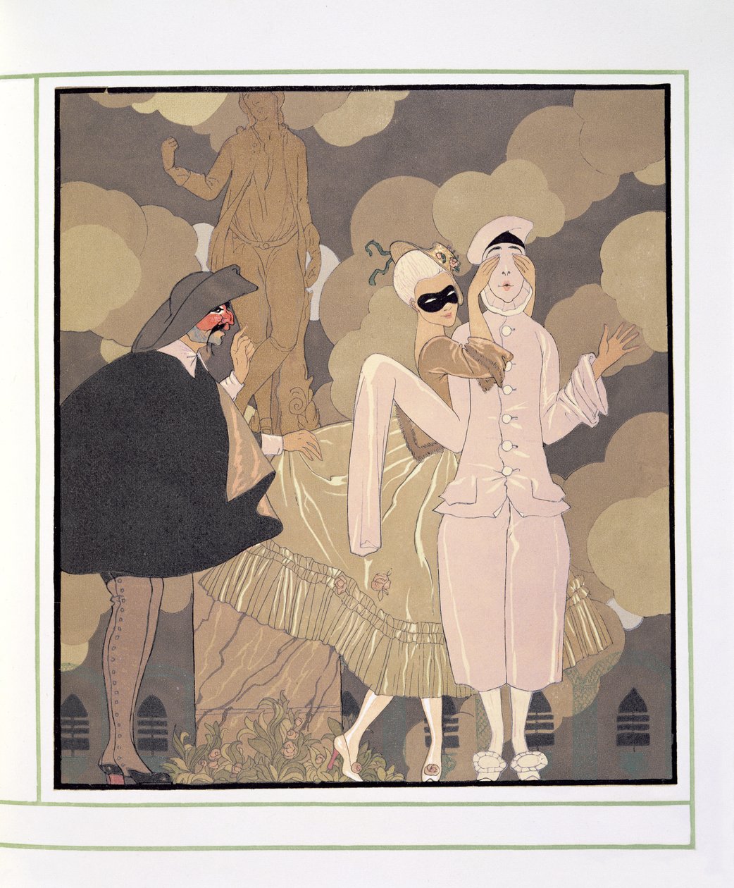 Niespodzianka (akwarela na papierze) autorstwa Georges Barbier
