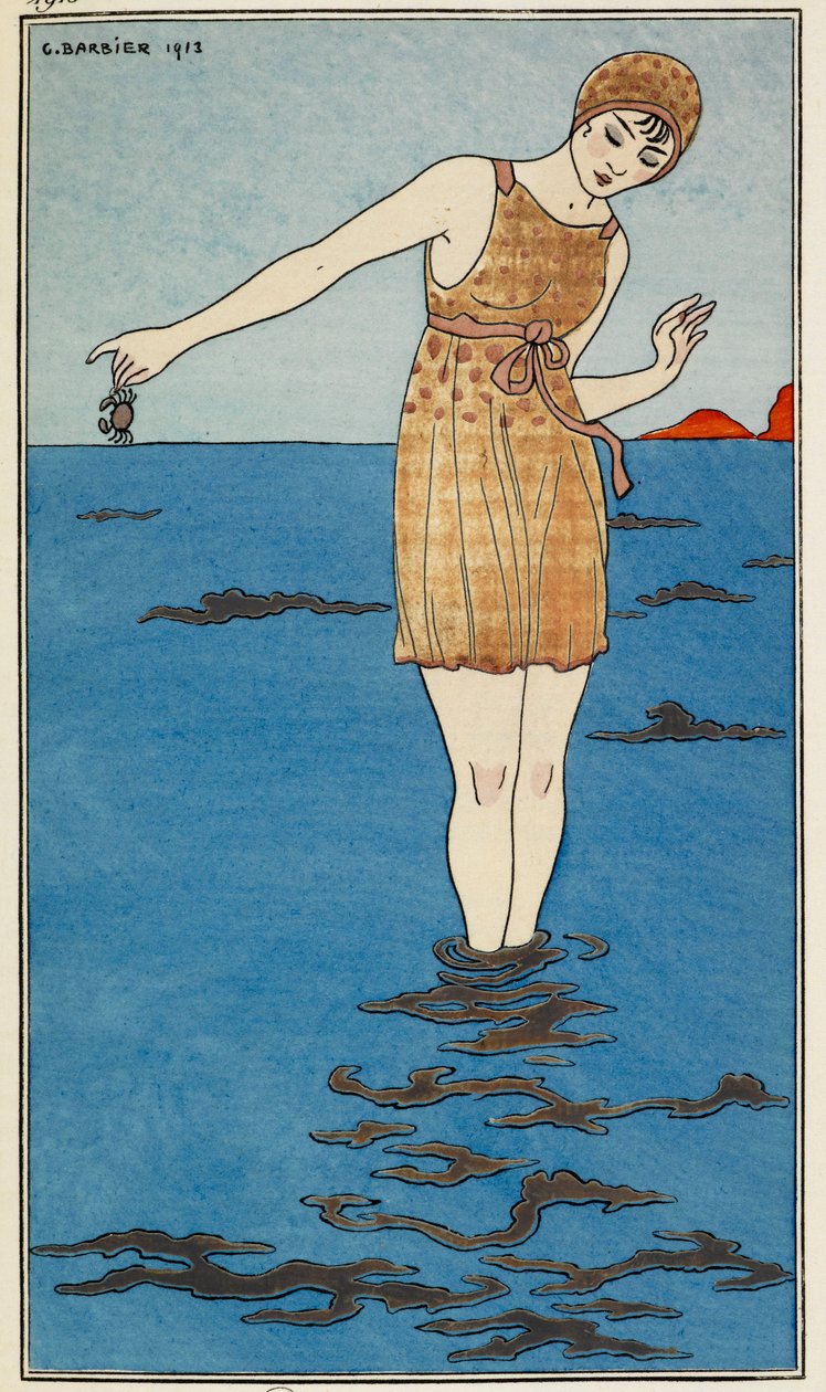 Stroje kąpielowe autorstwa Georges Barbier