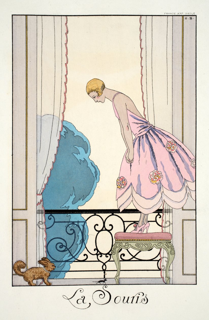Mysz, z „Falbalas i Fanfreluches, Almanach trybów teraźniejszości, przeszłości i przyszłości” autorstwa Georges Barbier