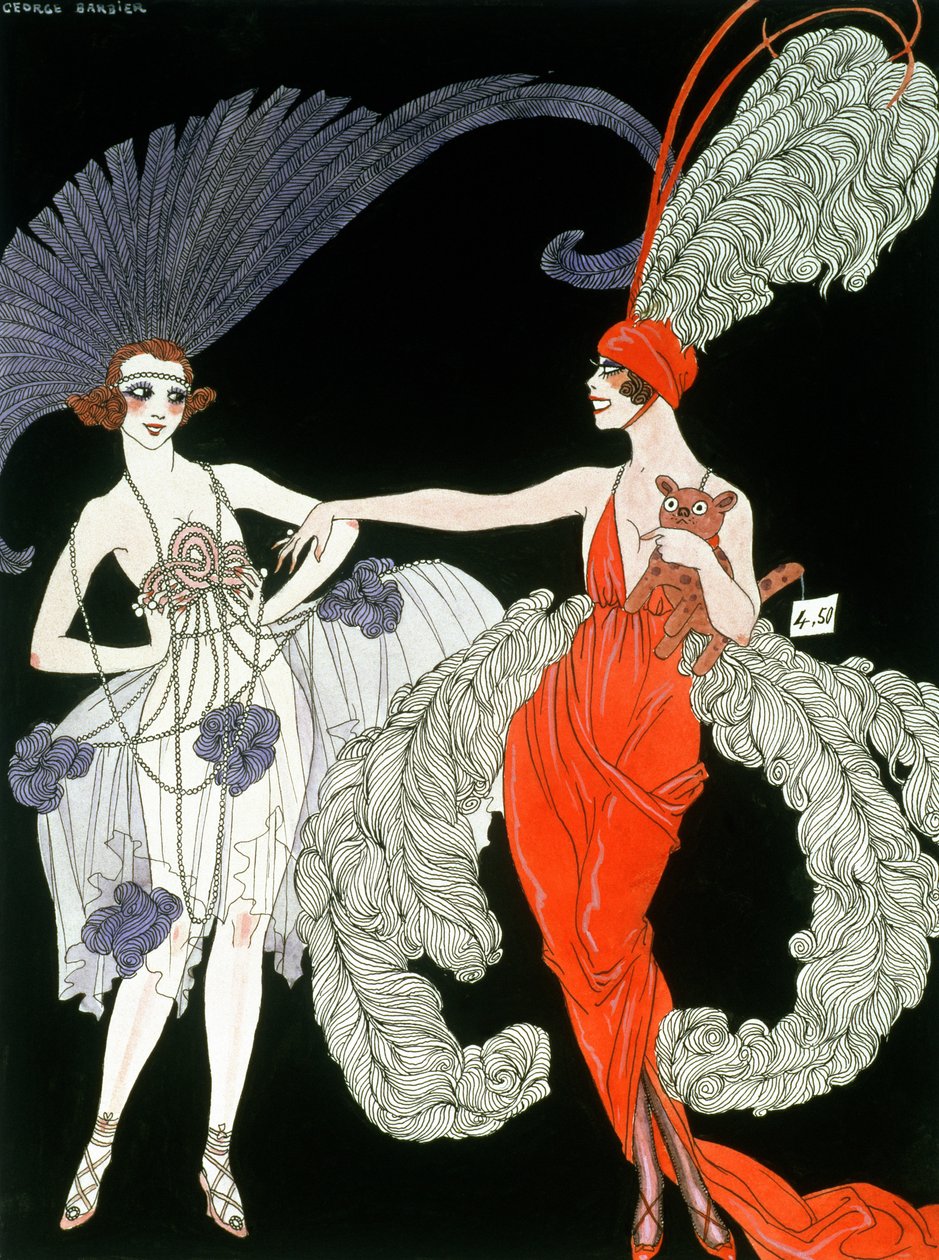 Zakup (pióro, tusz i akwarela na papierze) autorstwa Georges Barbier