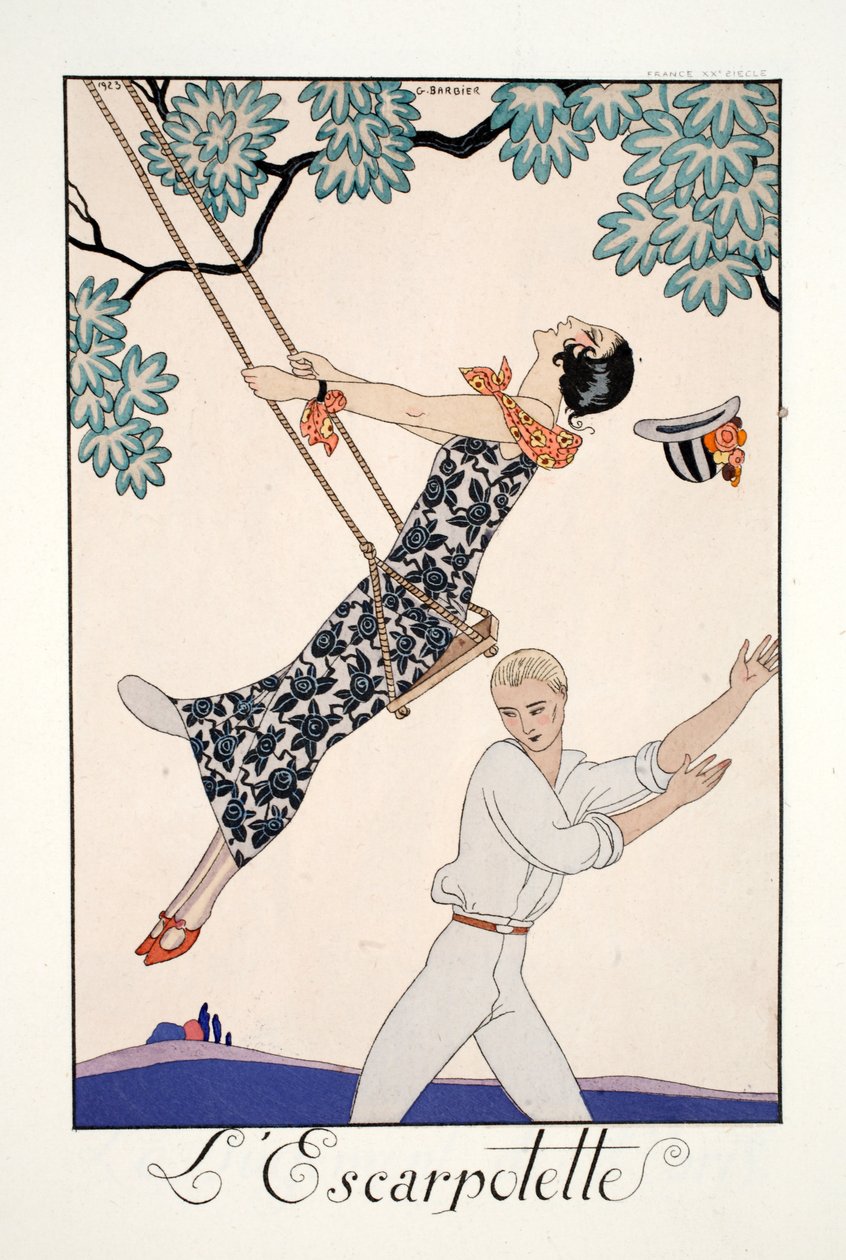 Huśtawka autorstwa Georges Barbier