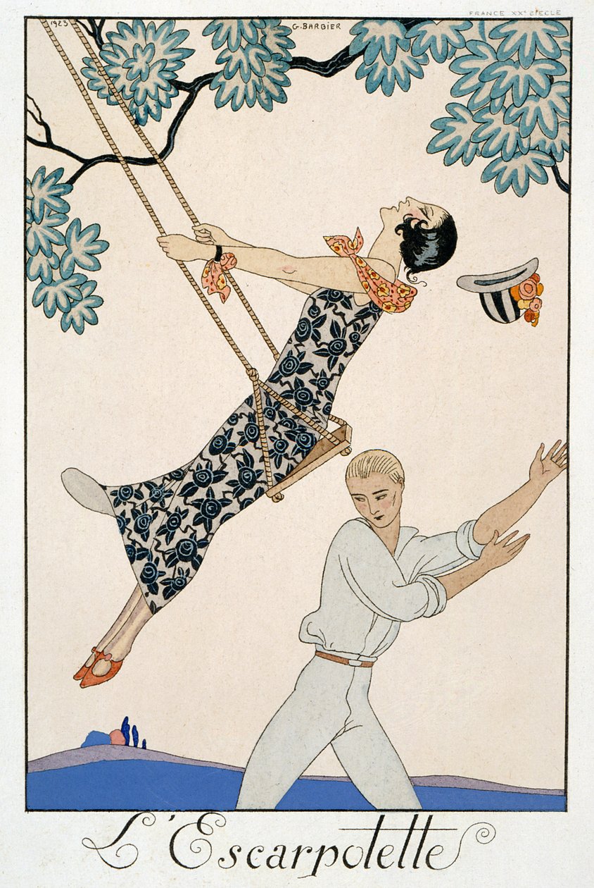 Huśtawka autorstwa Georges Barbier