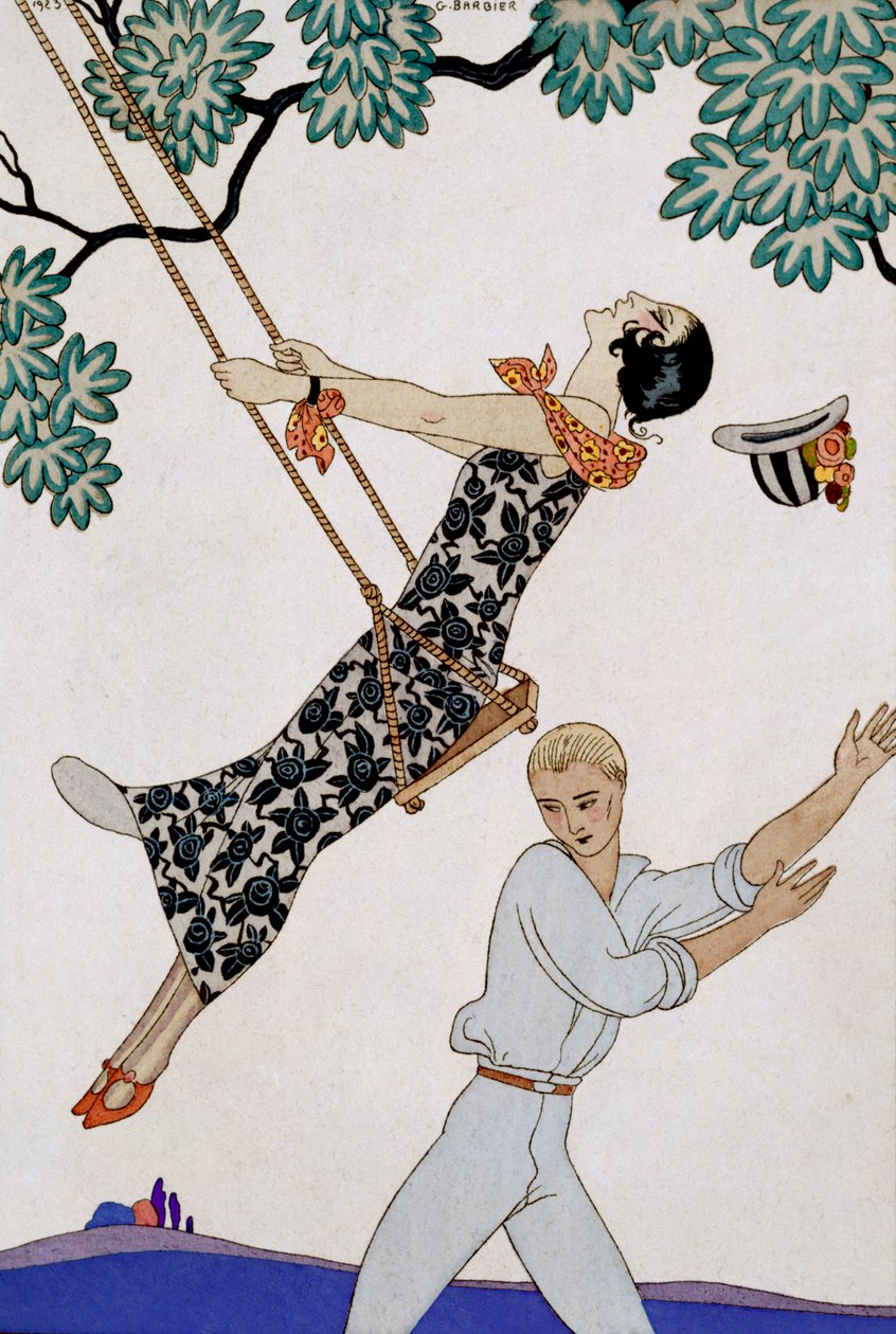 Huśtawka autorstwa Georges Barbier