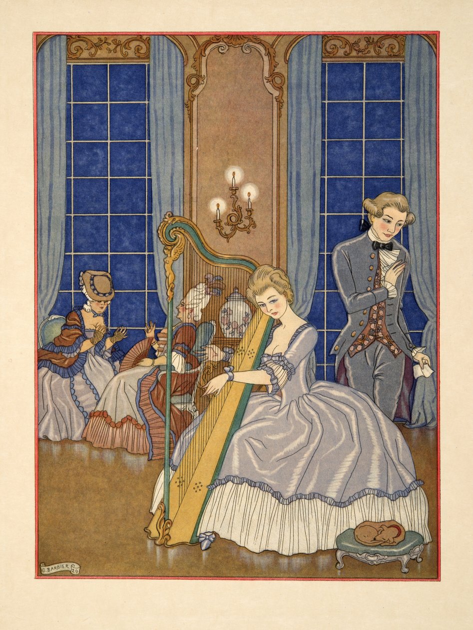 Valmont Uwodzi swoją ofiarę, ilustracja z „Les Liaisons Dangereuses” Pierre