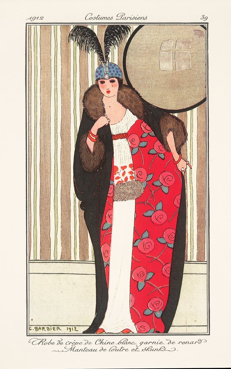 Talerz z modą damską od Journal des Dames et des Modes autorstwa Georges Barbier