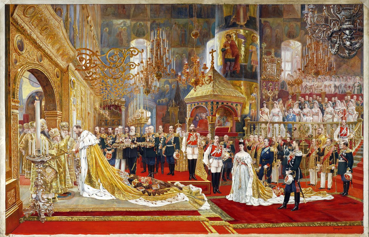 Koronacja cesarza Aleksandra III i cesarzowej Marii Fiodorownej, 1883-1888 autorstwa Georges Becker
