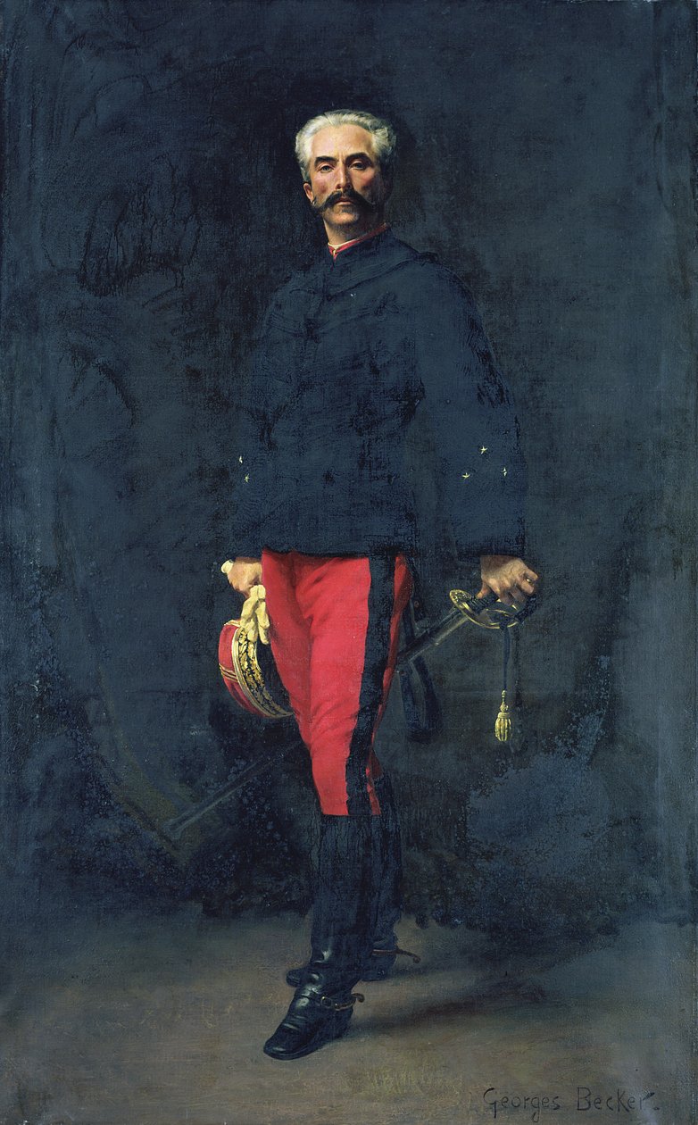 Generał Gaston Auguste (1830-1909) markiz de Gallifet autorstwa Georges Becker