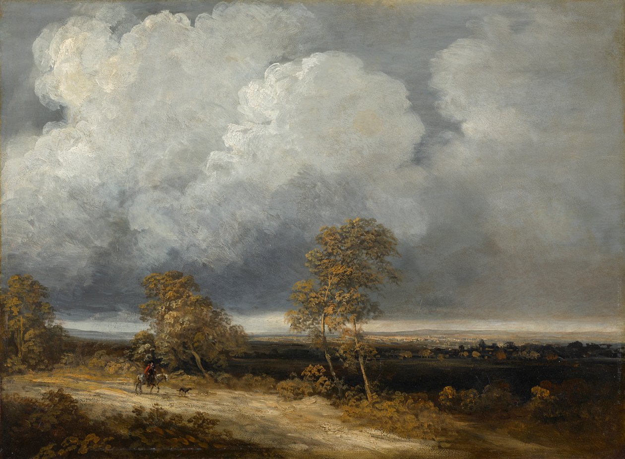 Krajobraz z jeźdźcem autorstwa Georges Bernard Michel