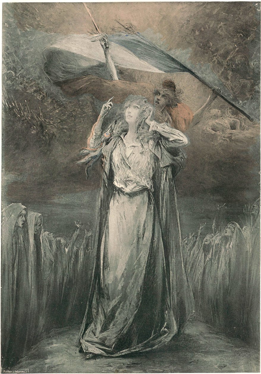 Georges Jules Victor Clairin - Théroigne de Méricourt autorstwa Georges Clairin