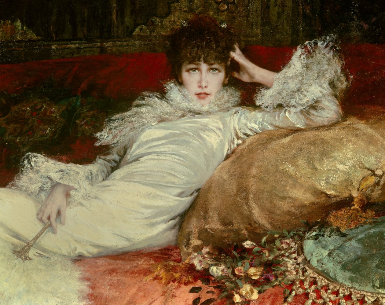 Portret komika Sarah-Henriette Bernard o imieniu Sarah Bernhardt (1844-1923). autorstwa Georges Clairin
