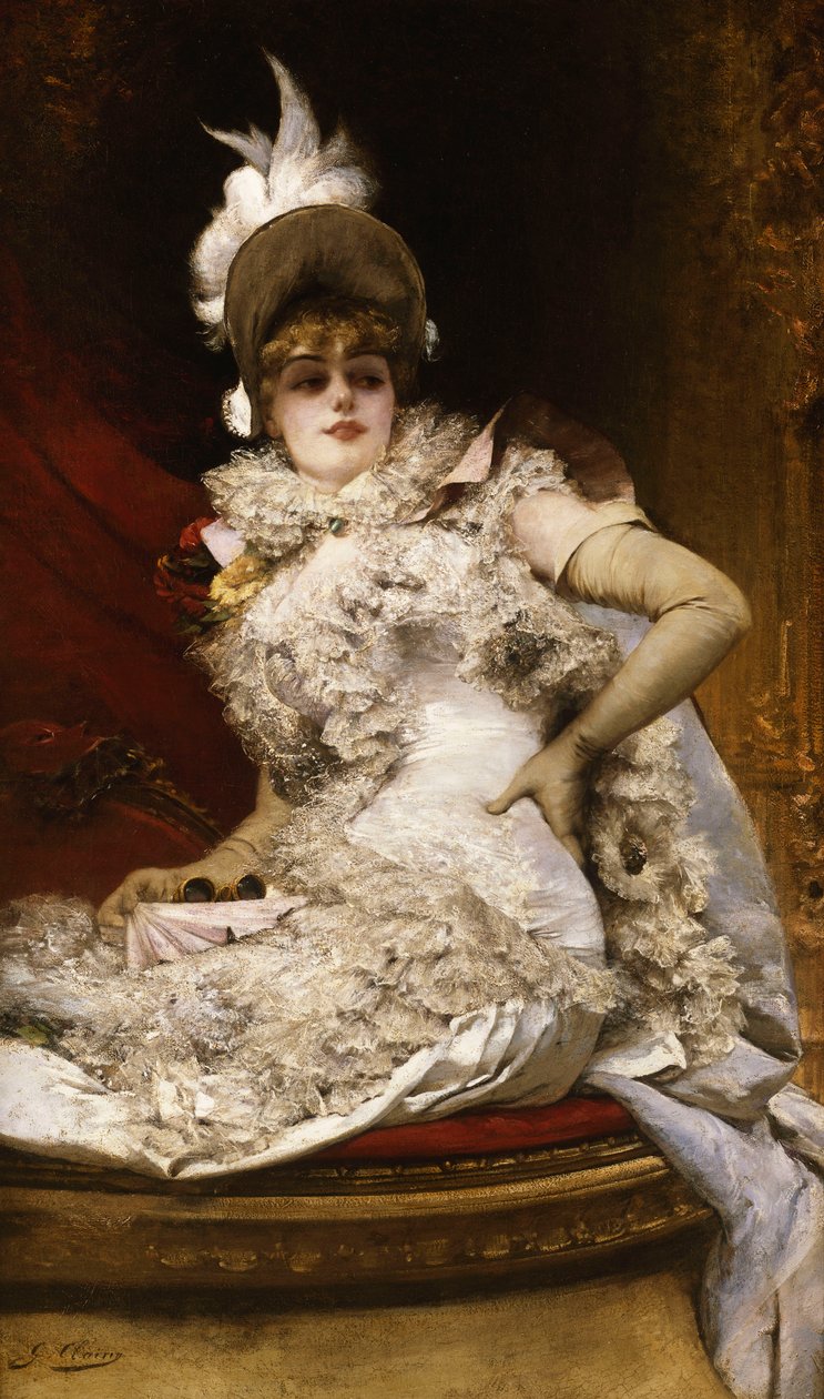 Loża; A la Loge, autorstwa Georges Clairin