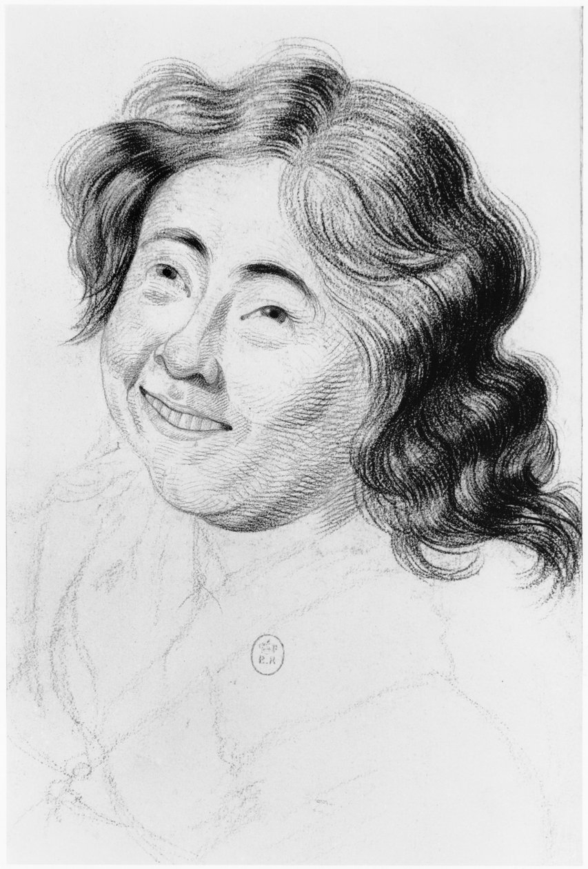 Idiota, ilustracja z niepublikowanego traktatu Jeana Etienne Dominique Esquirol (1772-1840) o szaleńcach z przytułku Salpetriere, ok. 1818 r. autorstwa Georges Francois Gabriel