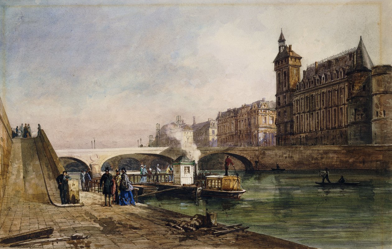Nad Sekwaną, Paryż, autorstwa Georges Francois Guiaud