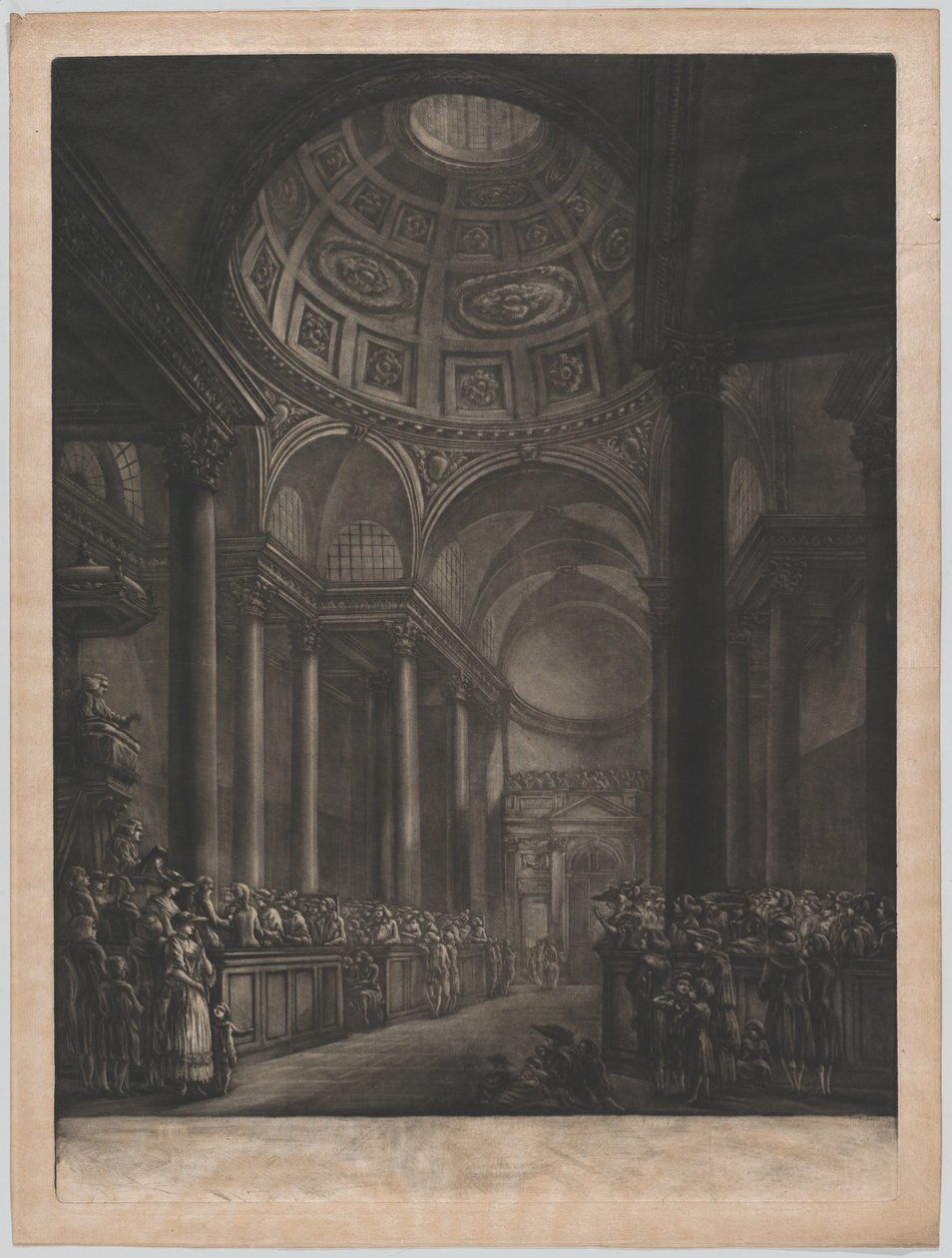 Widok wnętrza św. 1767. autorstwa Georges François Blondel