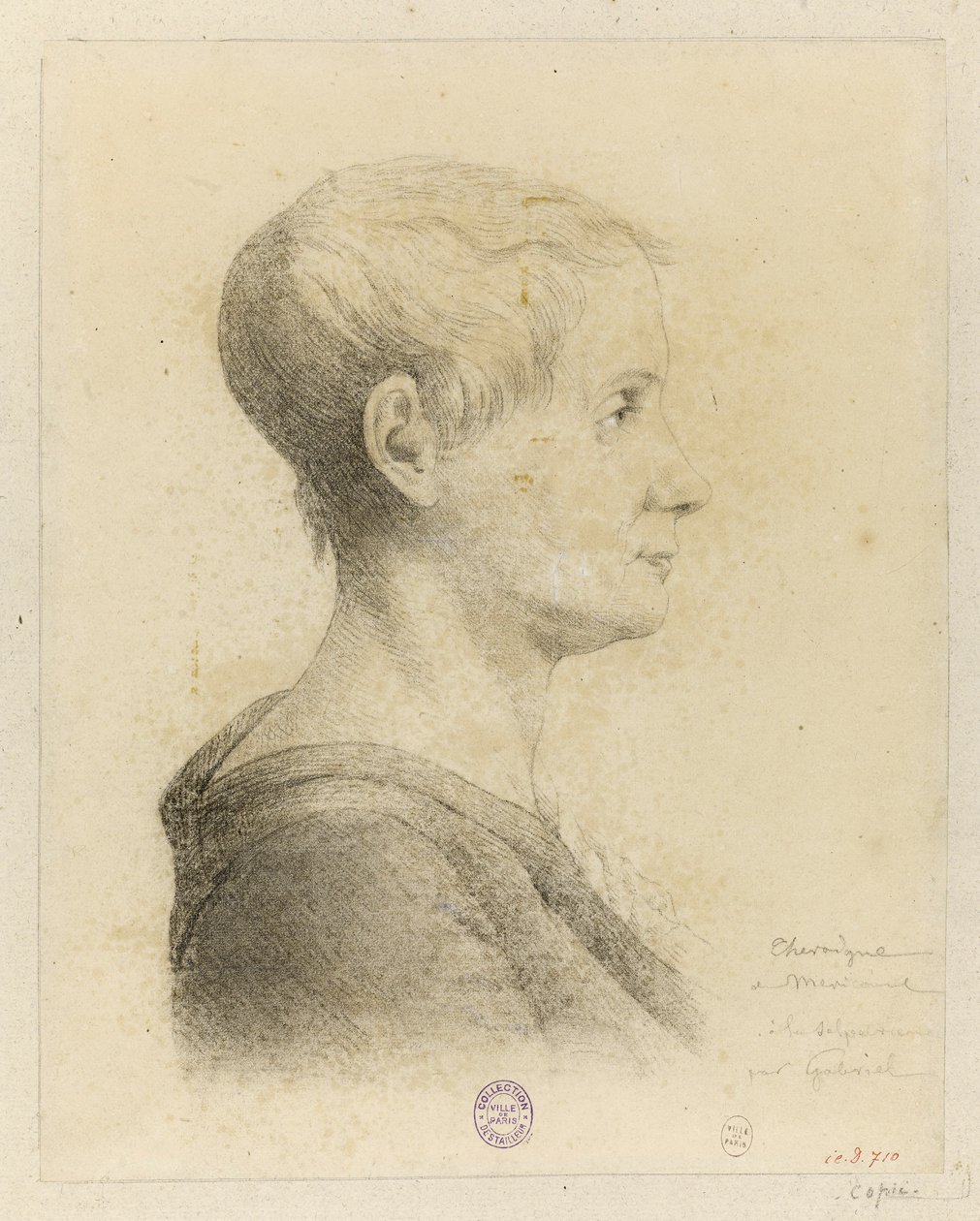 Portret Anne-Josephe Théroigne de Méricourt 1762-1817, 1816. autorstwa Georges François Marie Gabriel