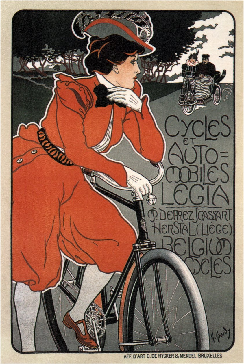 Rowery Samochody Legia, 1898 autorstwa Georges Gaudy