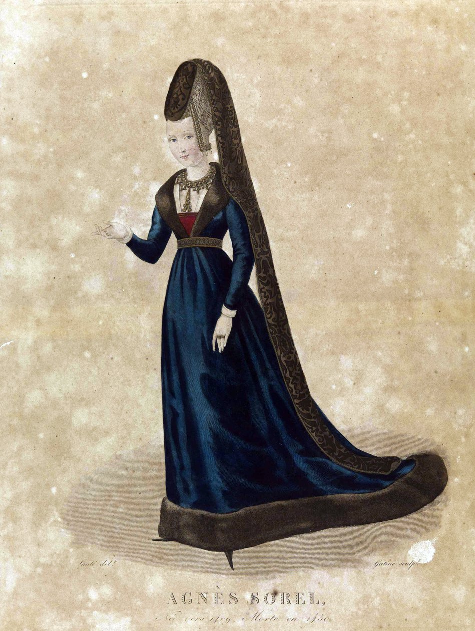 Agnes Sorel, koniec XVIII wieku (litografia) autorstwa Georges Jacques Gatine