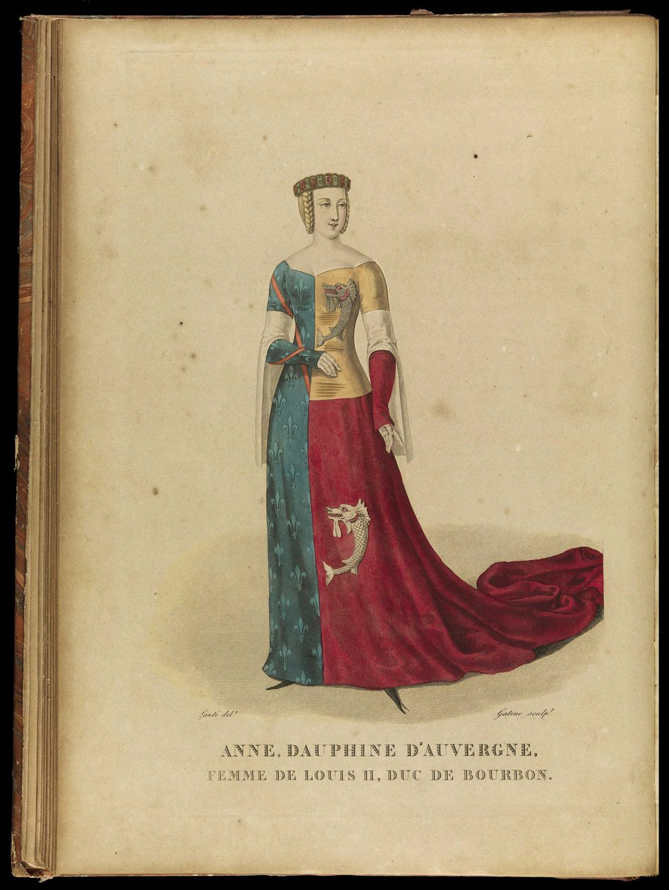 Anna z Owernii 1358-1417, hrabina Forez i księżna Burbon, koniec XVIII w. autorstwa Georges Jacques Gatine