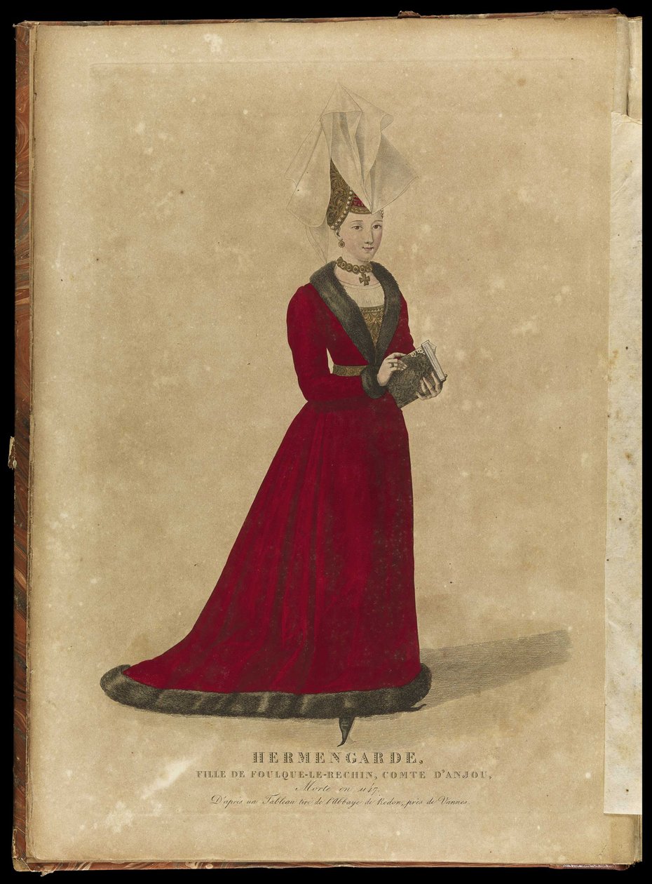 Ermengarda Anjou, księżna Akwitanii i Bretanii, koniec XVIII w. autorstwa Georges Jacques Gatine