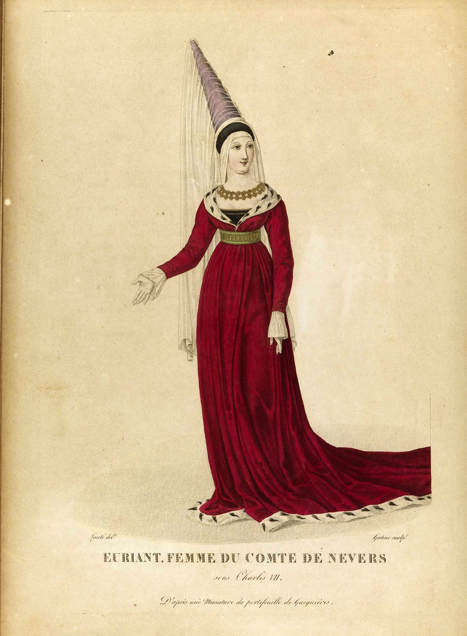 Euryanthe - Gatine, Georges Jacques (1773-1831) - koniec XVIII w. - Akwaforta, akwarela - Kolekcja prywatna autorstwa Georges Jacques Gatine