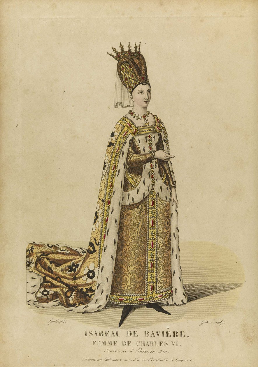 Isabeau de Baviere, królowa Francji (Isabelle de Baviere, ou de Wittelsbach Ingolstadt autorstwa Georges Jacques Gatine