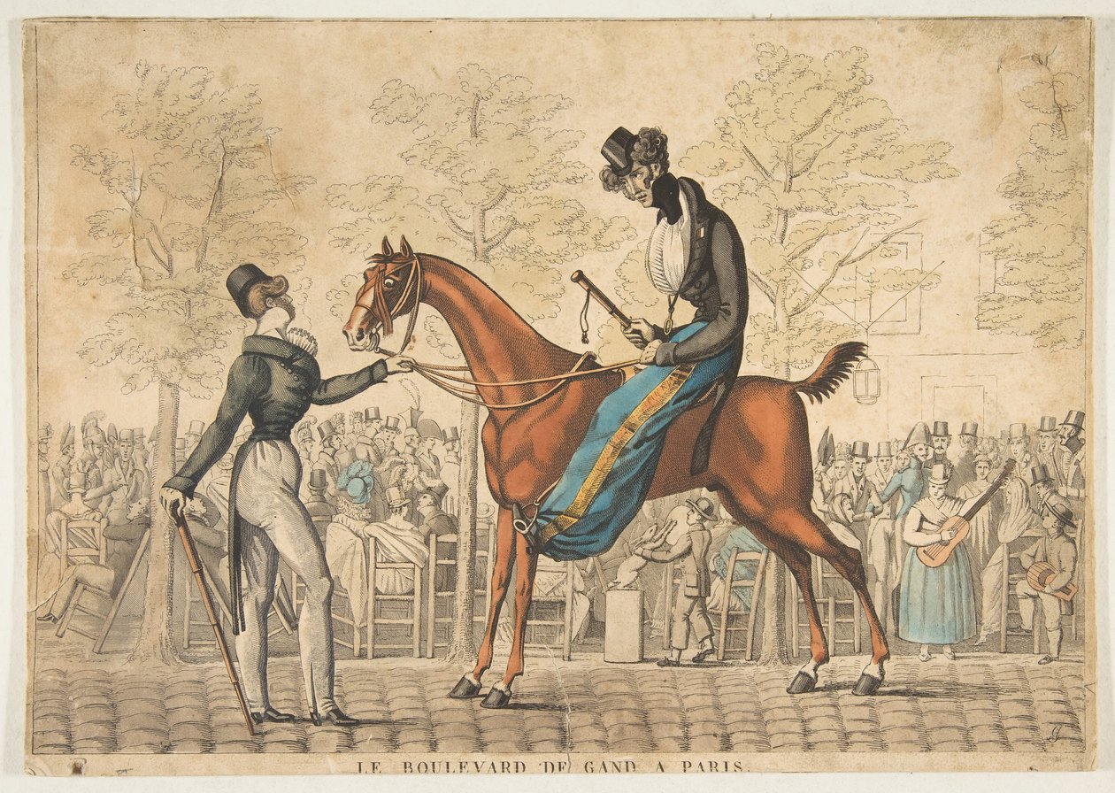 Boulevard de Gand w Paryżu, XIX wiek. autorstwa Georges Jacques Gatine