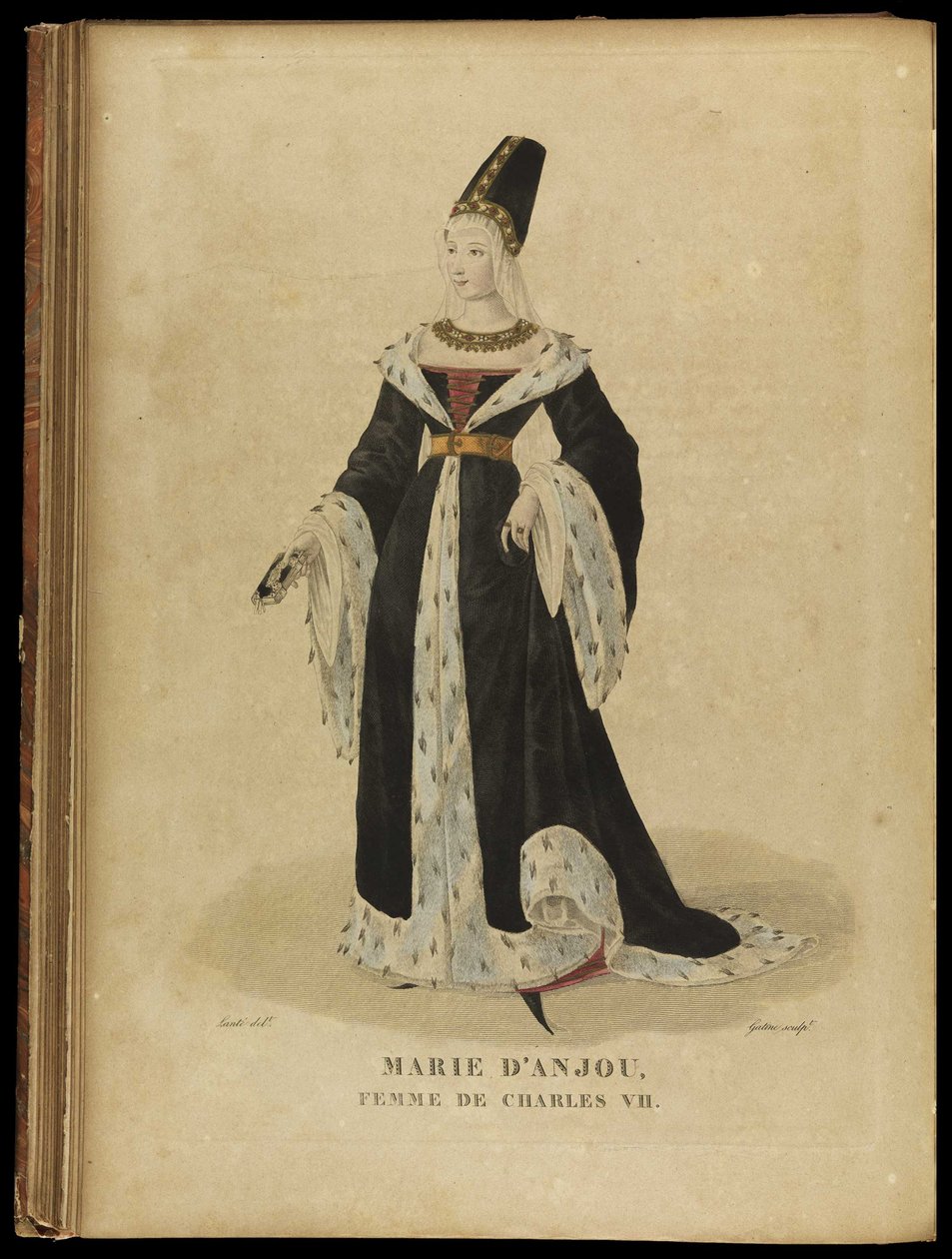 Maria Anjou, królowa Francji, koniec XVIII wieku. autorstwa Georges Jacques Gatine