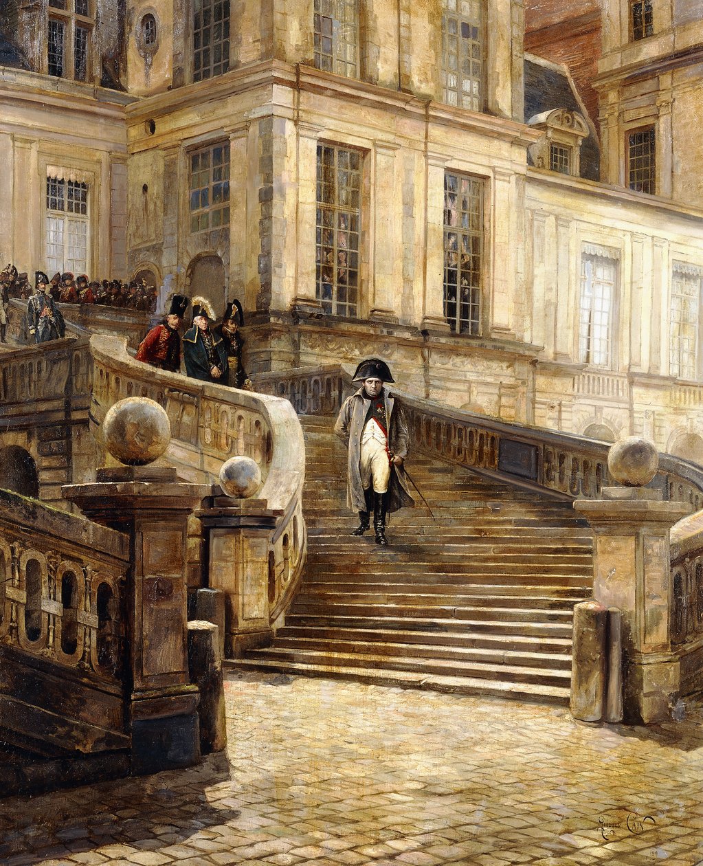 Abdykacja Napoleona, ok. 1890-1899 autorstwa Georges Jules Auguste Cain