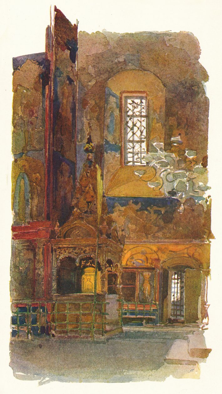 „Wnętrze kościoła św. Mikołaja w Jarosławiu”, ok. 1900, 1905 r. autorstwa Georges Kossiakoff