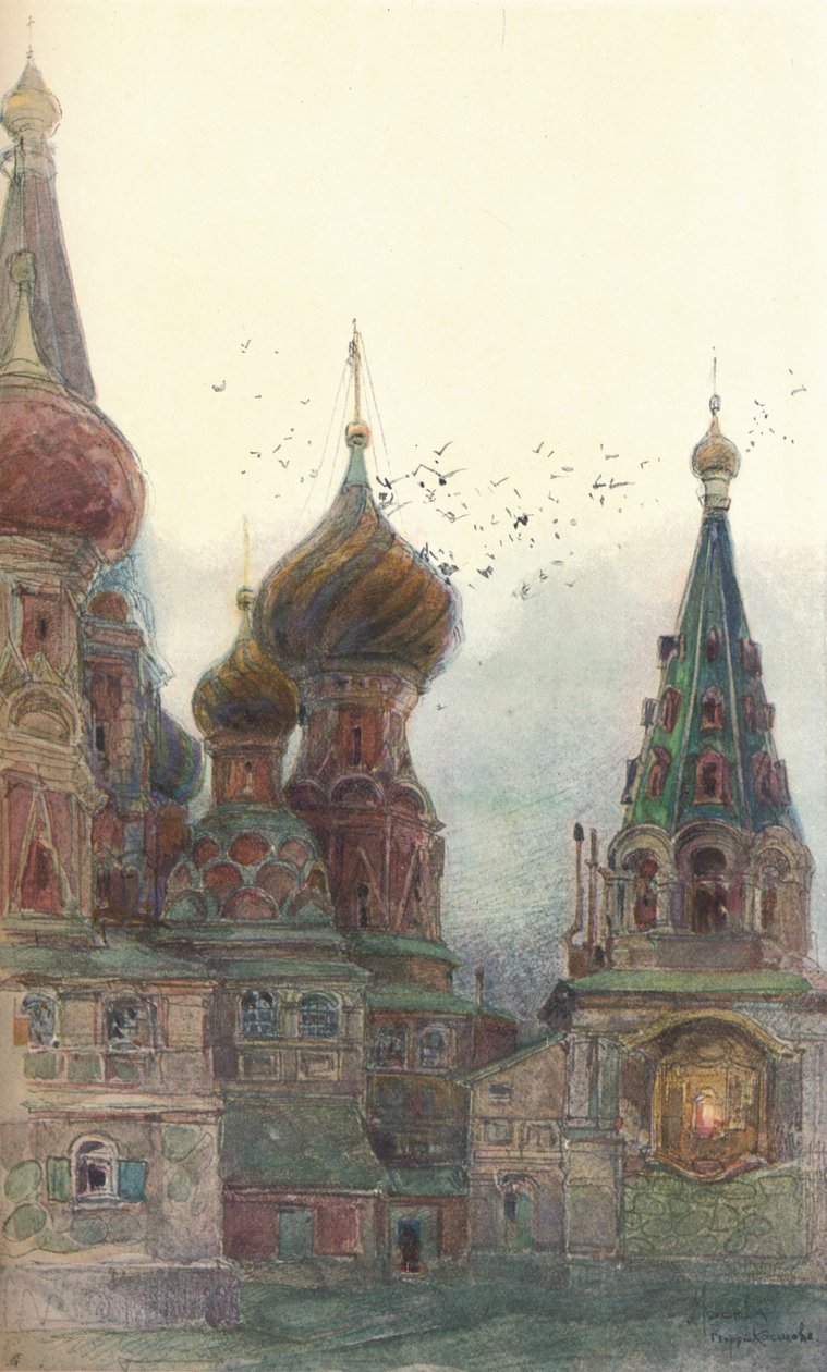Kościół Wasilija Blazhenniego, Moskwa, ok. 1900, 1905 autorstwa Georges Kossiakoff