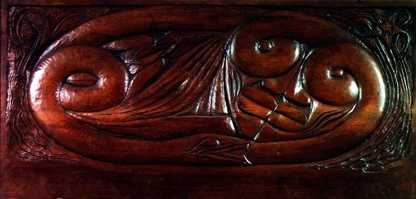 Istnienie, drewniany panel łóżka, ok.1894 (drewno) autorstwa Georges Lacombe