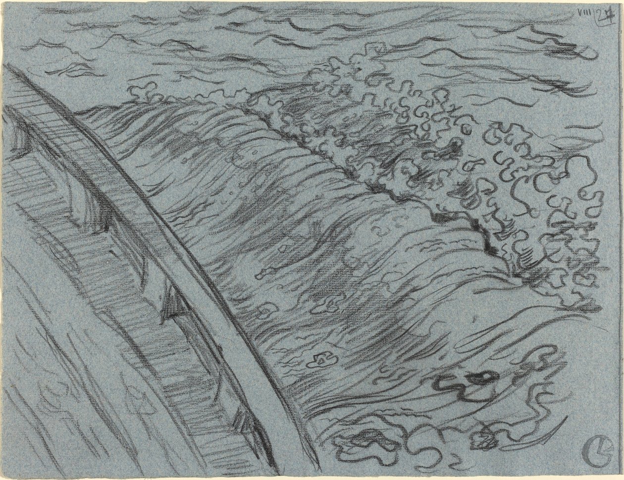 Morze u brzegu łodzi, Bretania autorstwa Georges Lacombe