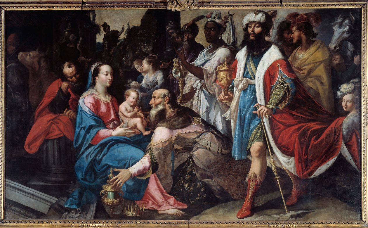 Adoracja Trzech Króli. Obraz Georgesa Lallemanda (1575-1635) autorstwa Georges Lallemand