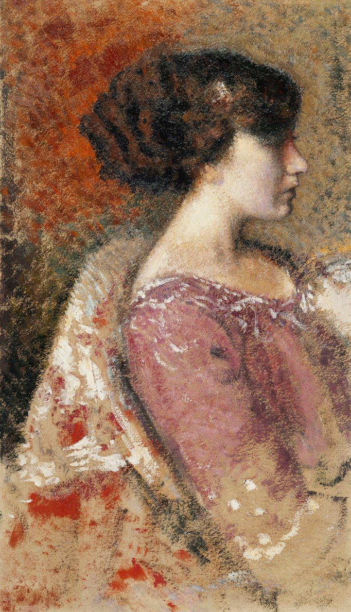 Portret młodej dziewczyny; Portrait de Jeune Fille - Portret młodej dziewczyny, autorstwa Georges Lemmen