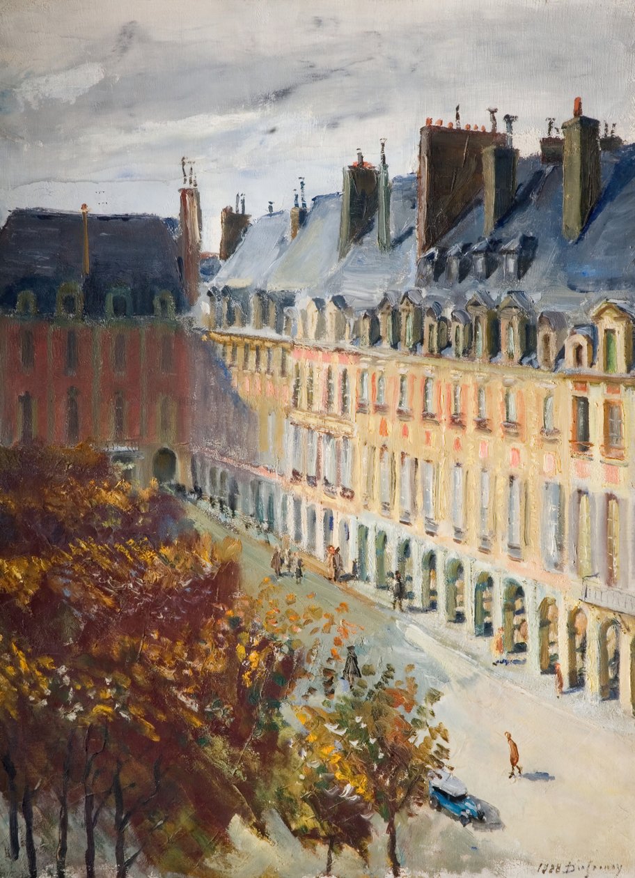 Place Des Vosges, 1928. autorstwa Georges Leon Dufrenoy