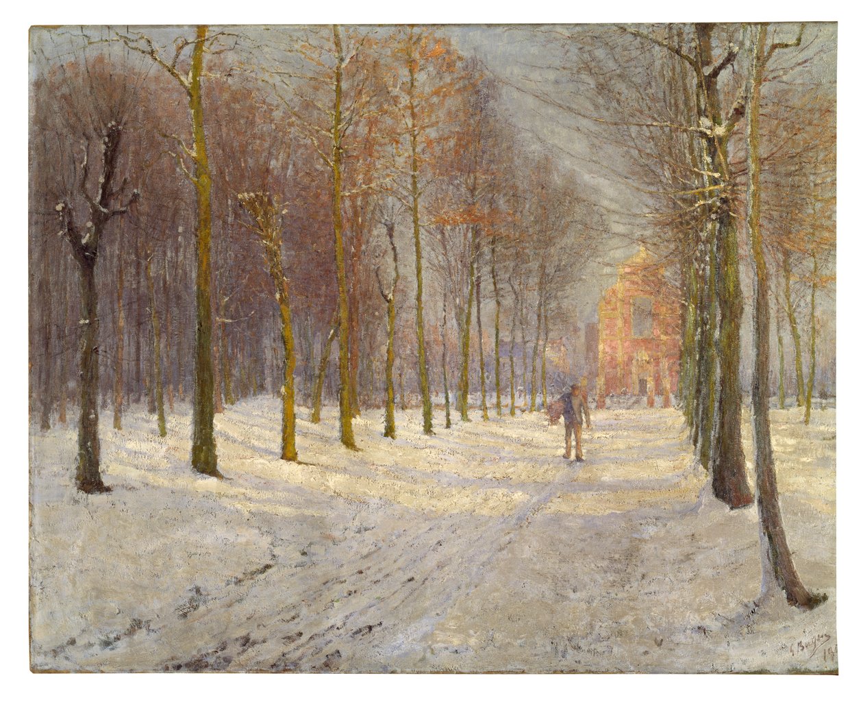 Kościół w Wondelgem (olej na płótnie) autorstwa Georges Leon Ernest Buysse