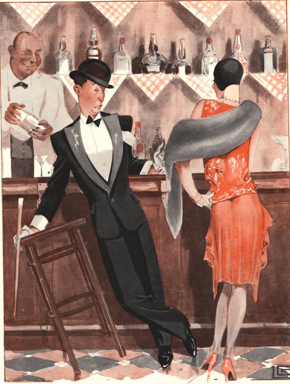 Przednia okładka „Le Sourire” (litografia kolorowa) autorstwa Georges Leonnec