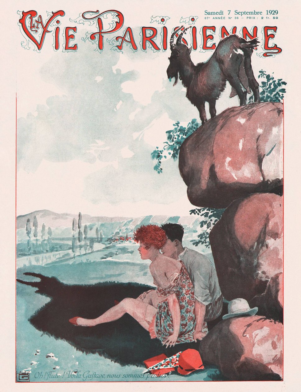 Okładka paryskiego magazynu Life, 1929 autorstwa Georges Leonnec
