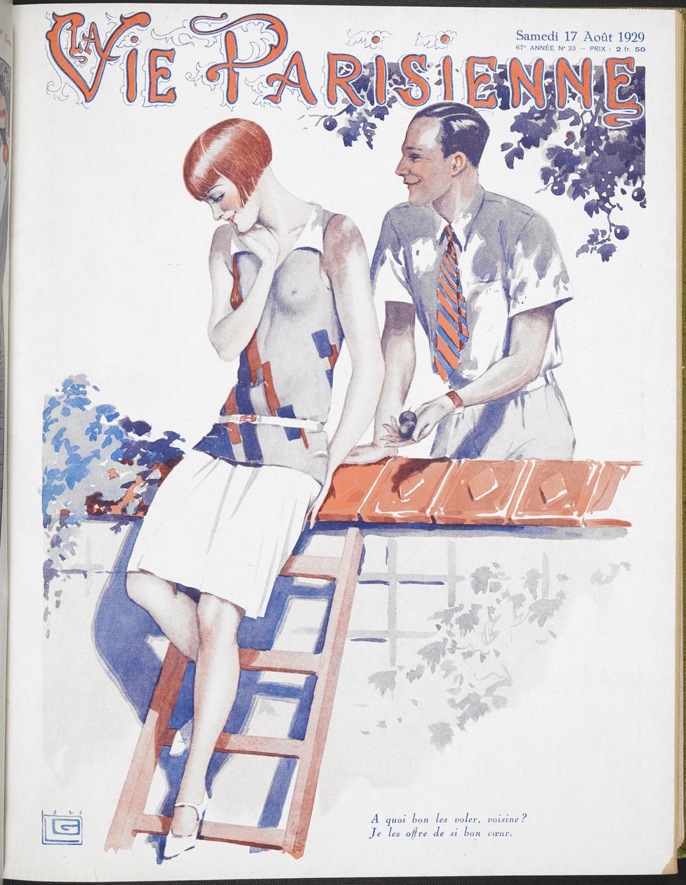 Życie w Paryżu", ilustracja autorstwa Georges Leonnec
