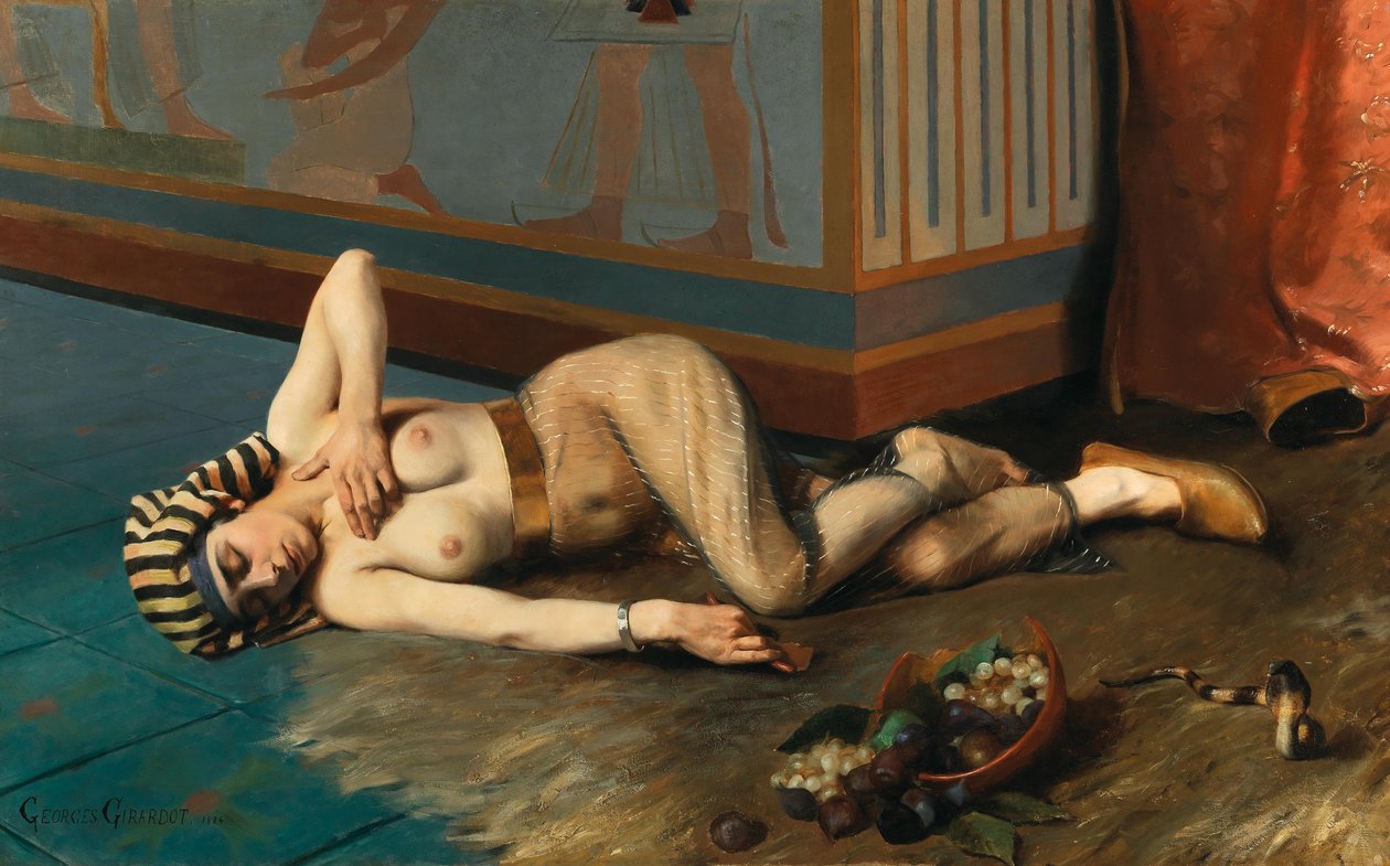 Śmierć Kleopatry, 1884. autorstwa Georges Marie Julien Girardot