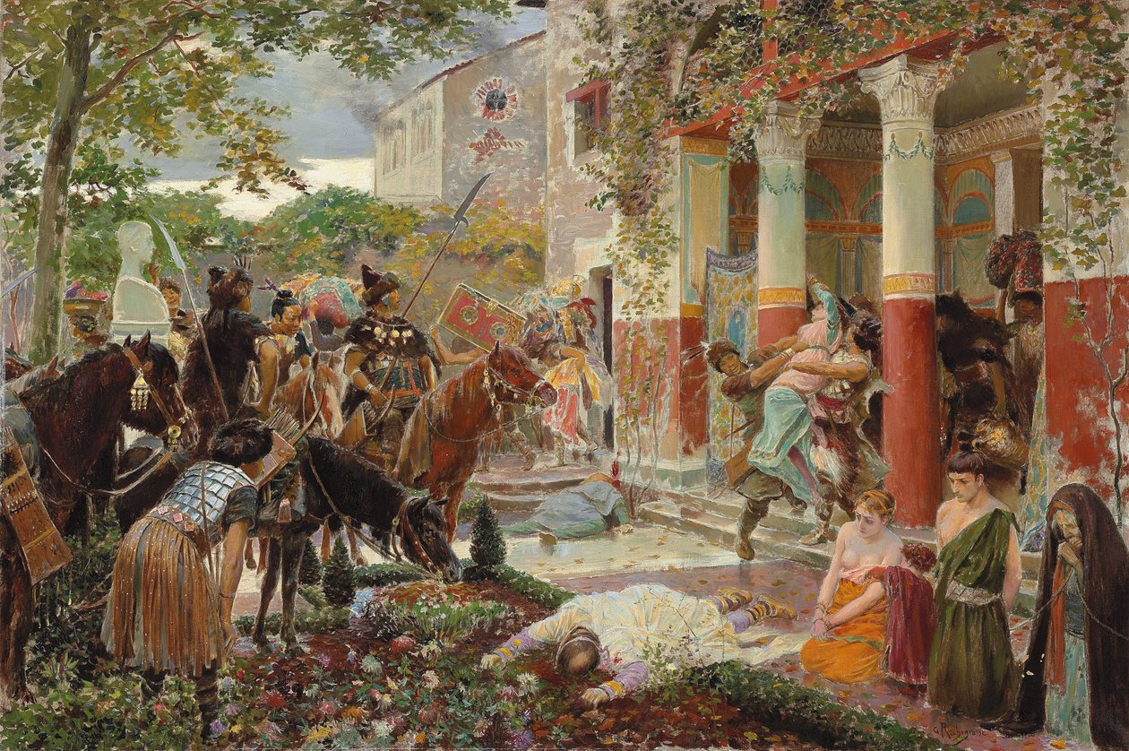 Najazd Tatarów, autorstwa Georges Marie Rochegrosse