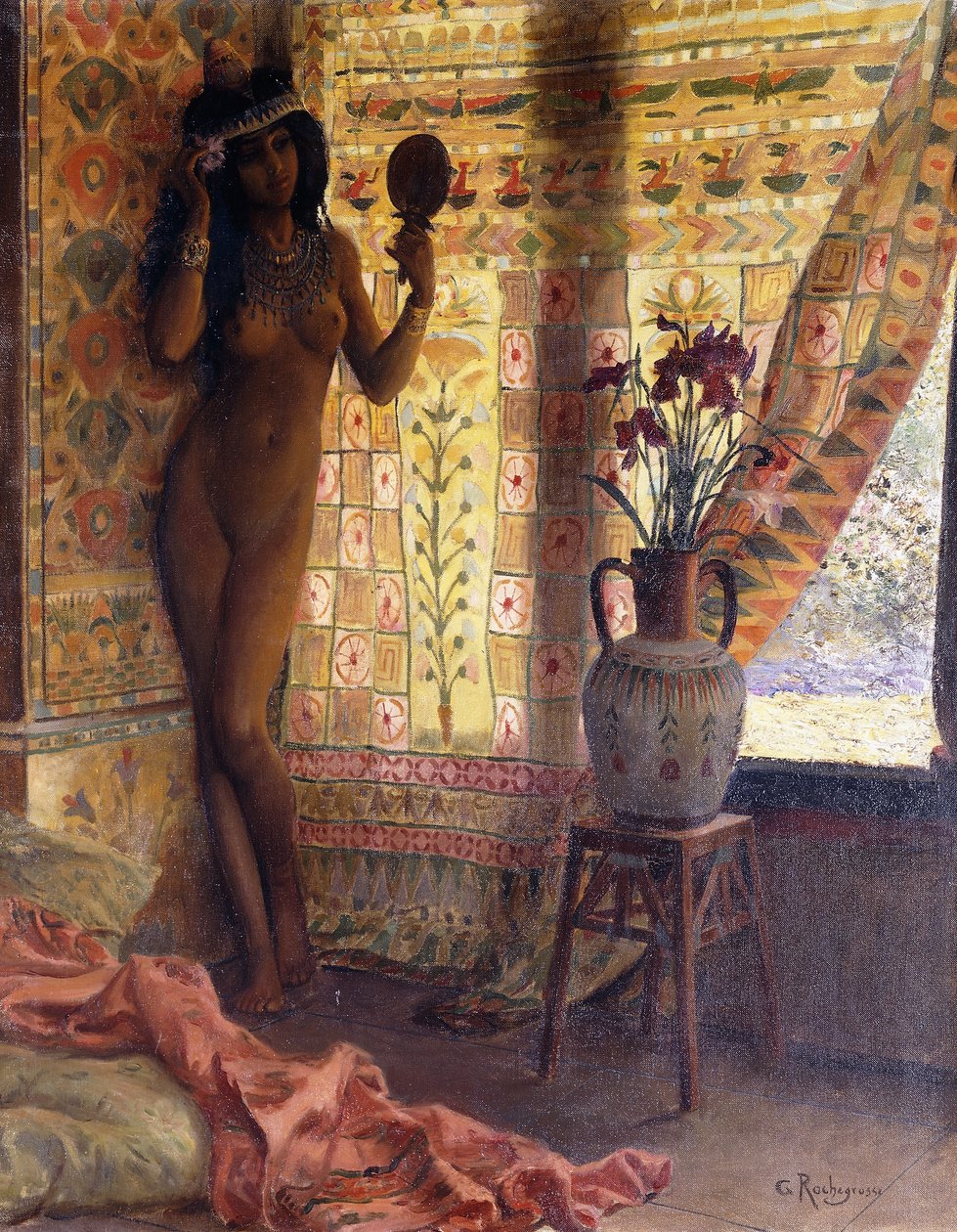 Lustro; Le Miroir, autorstwa Georges Marie Rochegrosse