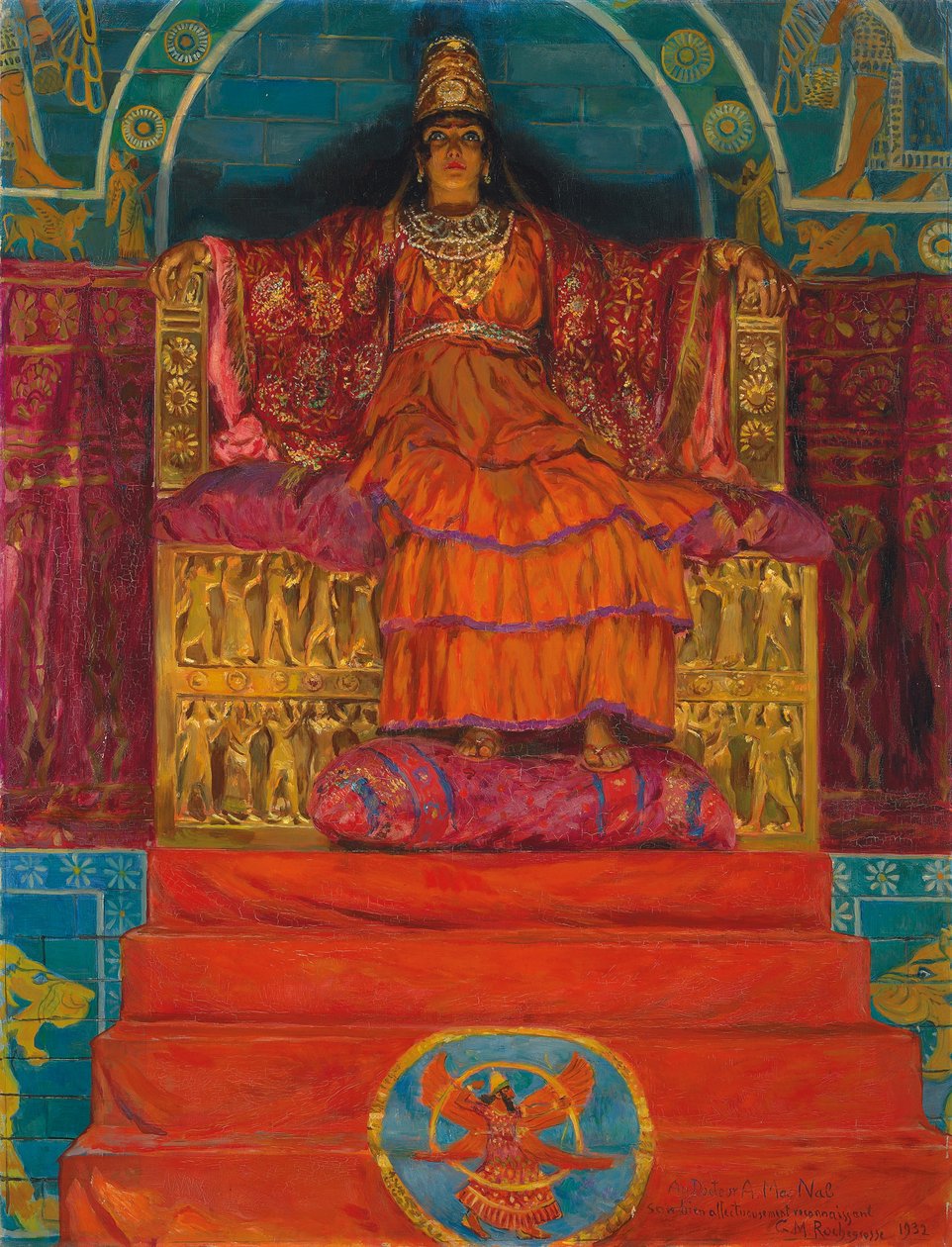 Królowa Asyrii, 1932 autorstwa Georges Marie Rochegrosse