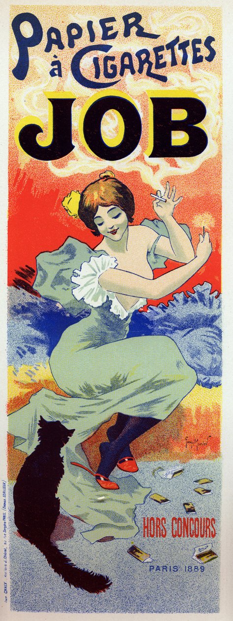 Styl życia. Job bibułka do papierosów. Plakat Georgesa Meuniera, Francja, c.1895 (plakat) autorstwa Georges Meunier