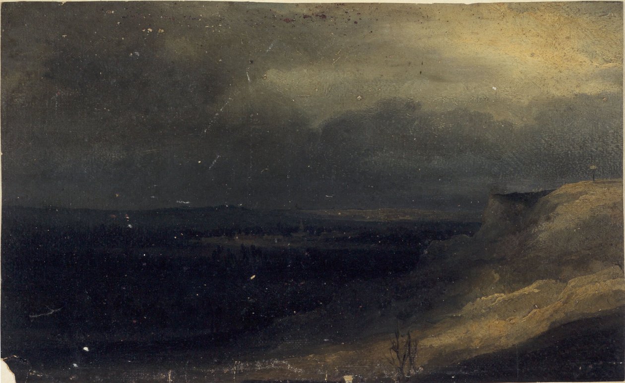 Przypuszczalny widok na Montmartre, około 1830 r. (obraz) autorstwa Georges Michel