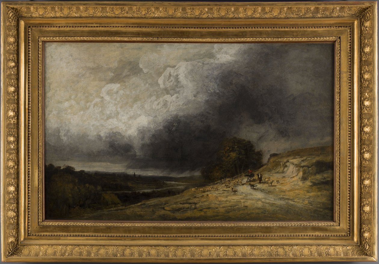 Stado podczas burzy, między 1796 a 1843 r. (olej) autorstwa Georges Michel